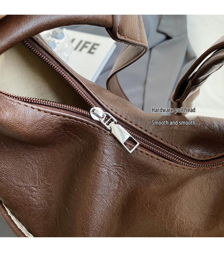 Retro Toteväska med Stor Kapacitet: Höst-/Vinterstil för högskolestudenter & pendlare