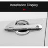 8x Chrome Car Door Handle Bowl Cup Cover Trim Cap ABS Sticker For Toyota Corolla