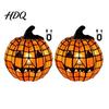 Jack-O-Lantern Nigh Light 1/2Pcs Halloween Bow Pumpkin Light Stained Glass Desk Lamp Table Centerpieces Spooky Decoration for Home Office Fall
