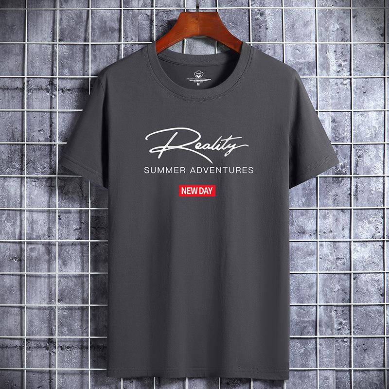 Lucky Black Cat 10 kleuren puur katoenen T-shirt met korte mouwen voor heren, casual ronde hals, los T-shirt, groot formaat S-6XL XXL