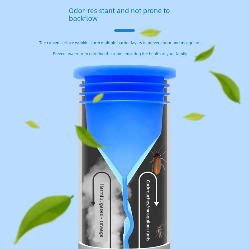 Silicone Floor Drain Anti-Odor Device, Drain Pipe Insect-Proof Cover, Kitchen Bathroom Toilet Sealing Ring Filter Core