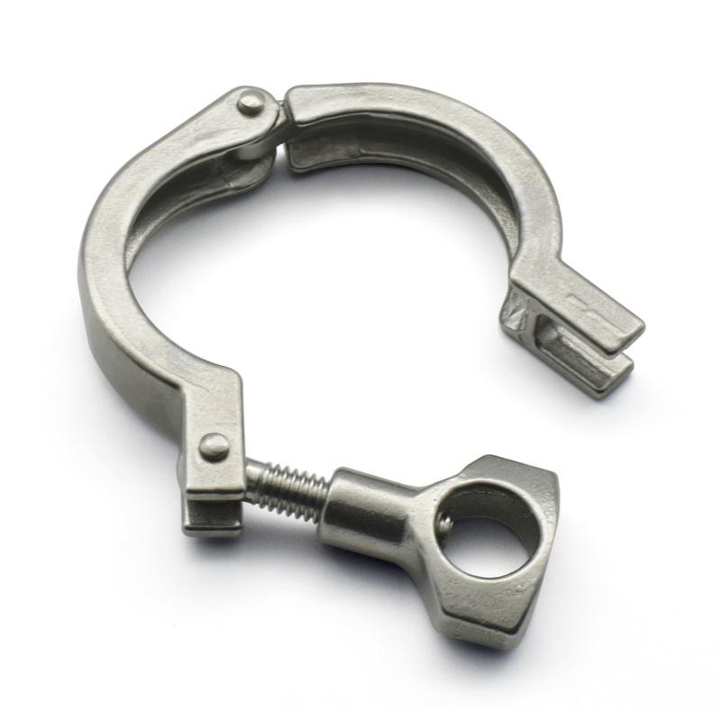Abrazadera de Tres Clips Sanitaria de 1.5"-4", Acero Inoxidable SS304 Manga de Abrazadera de Trébol Accesorios de Conexiones de Anillo Sanitario.