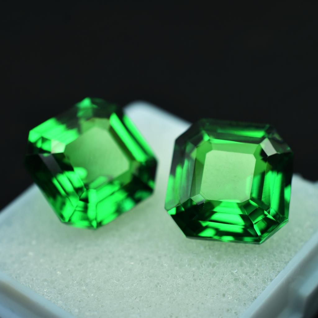 Making Jewelry Tsavorite Garnet Square Cut Green 20 Ct Loose Gemstones