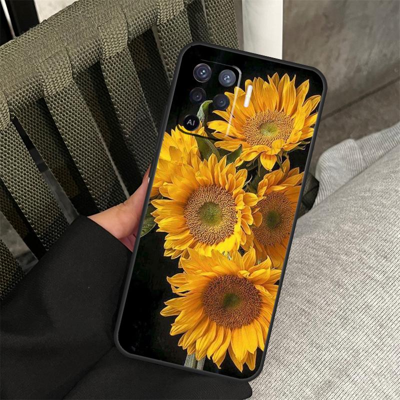 

Sunflower Case For Oppo A18 A38 A58 A78 A98 A74 A94 A54 A40 A60 A80 A16 A76 A96 A15 A57S A17 A77 Cover OPPO A57s