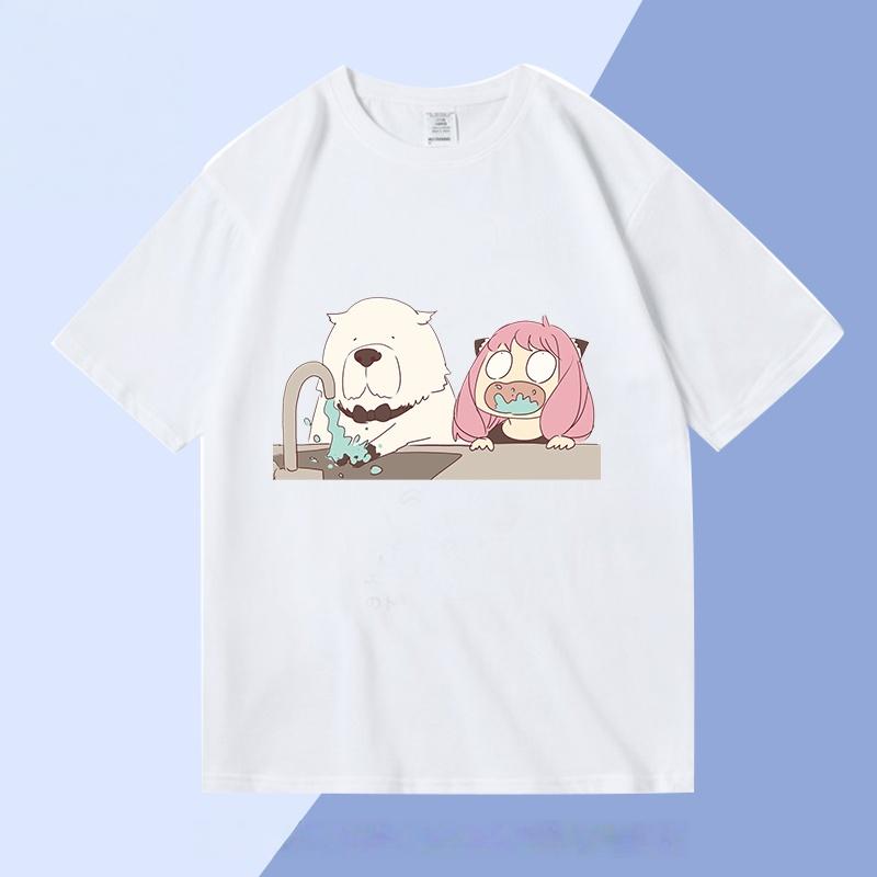 Spy X Family Collaboration Children'sCotton T-shirts, 2D Anime Themed Children's Clothing, Casual Home T-shirts