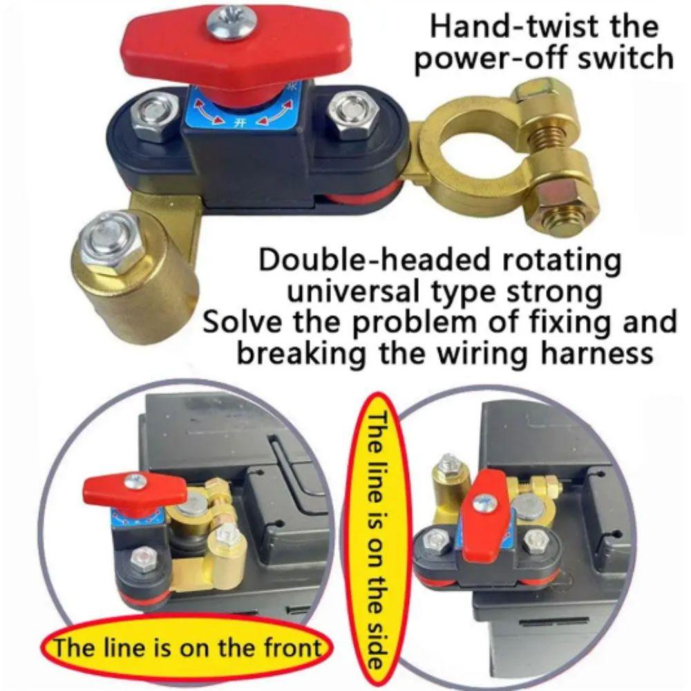 Double-Sided Rotation Battery Disconnect Switch Anti-Power Off Battery Isolator Car Battery