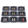 Flame Resistant ABS Speaker Terminal Box Speaker Wiring Hub 4Channel Parallel Connection Red and Black Terminal Post