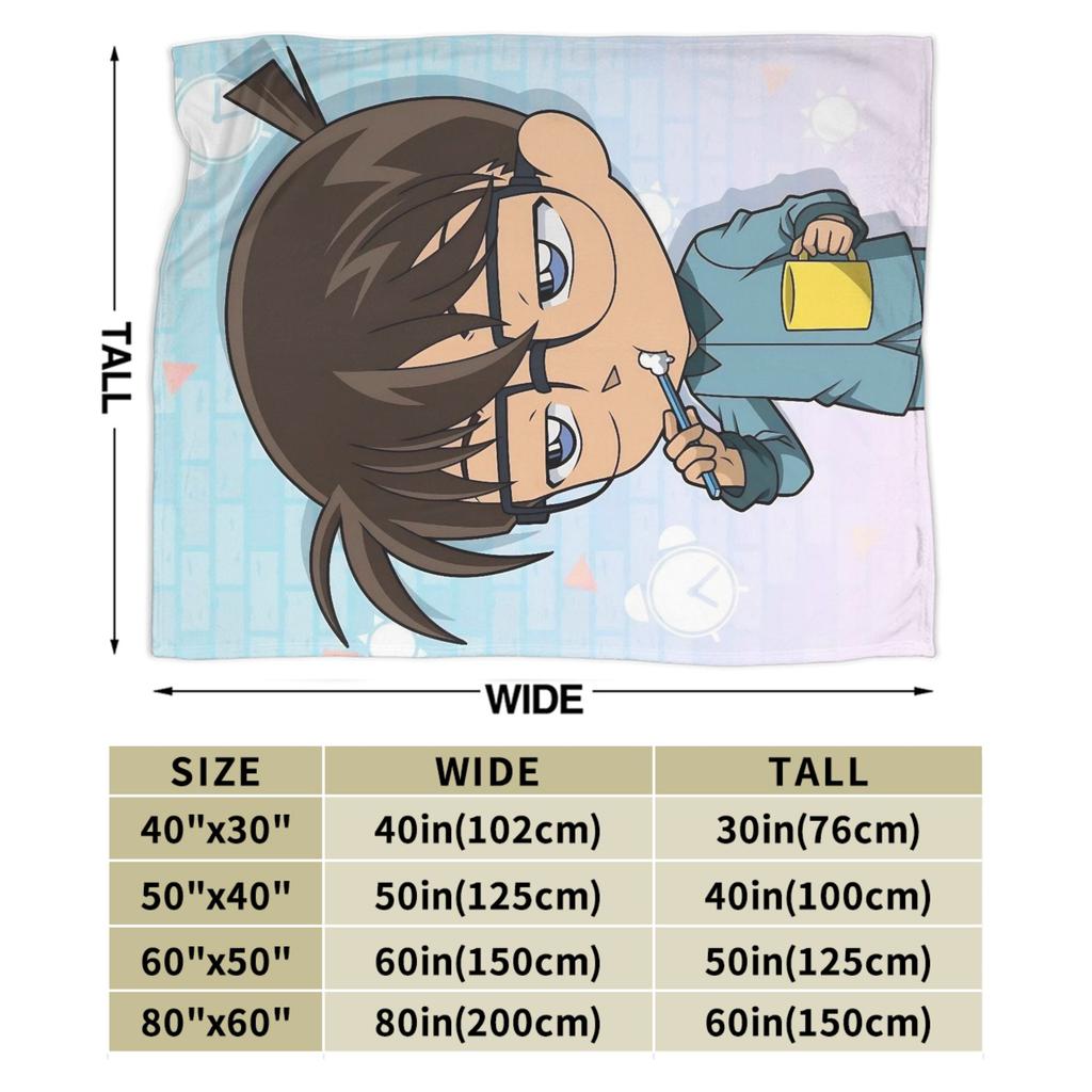 Detective Conan Blankets Fleece Spring/Autumn Breathable Warm Throw Blankets for Bed Office Bedding Throws