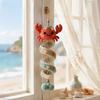 Decorative Pendant Making Kit Ocean Animal Spiral Crochet Kit, DIY Coastal Hanging Ornament Beginner Craft for Adults with Yarn And Accessories Teens,
