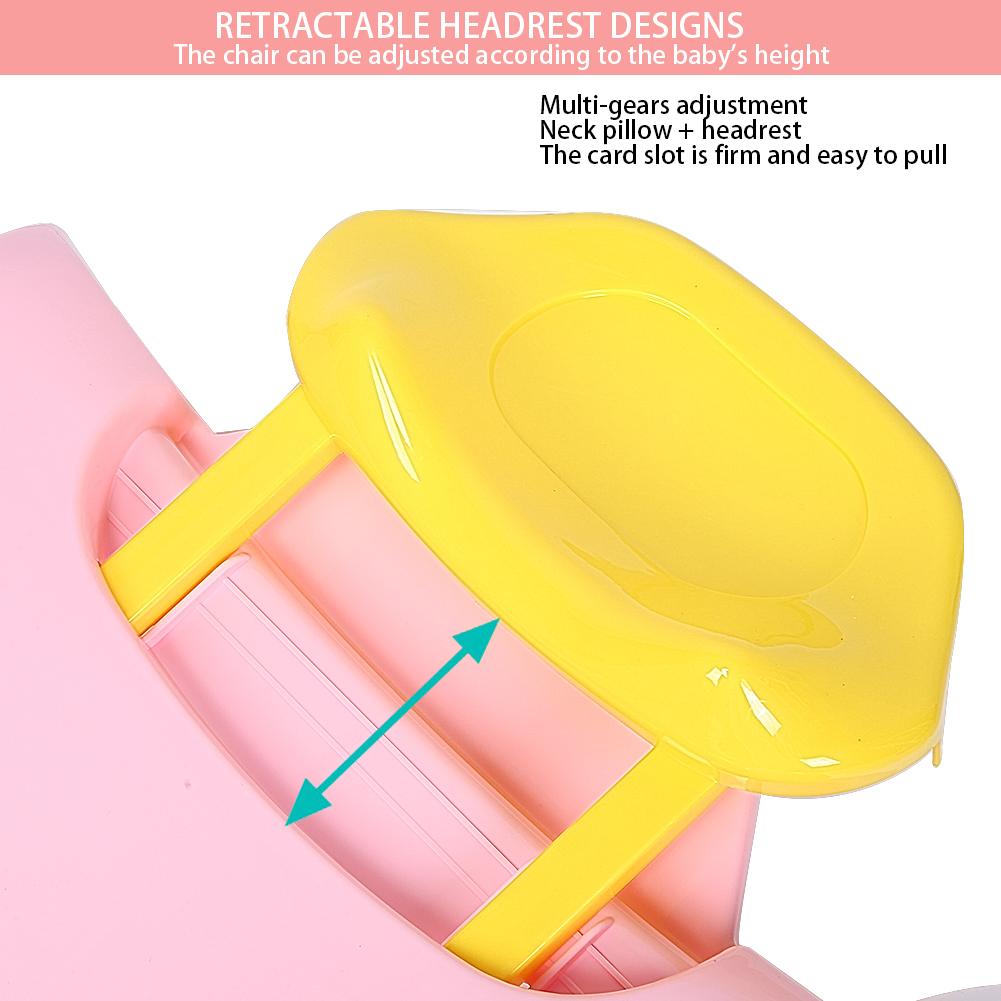 Klappbarer Kinder-Shampoosessel Verstellbarer Cartoon Baby-Shampoo-Liegesessel Rosa