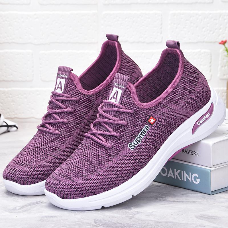 Moda 2024 Nuovo Stile Quattro Stagioni Scarpe da Donna Primavera Estate Moda Intrecciato Volante con Lacci Scarpe Sportive Casual Sneakers Traspiranti