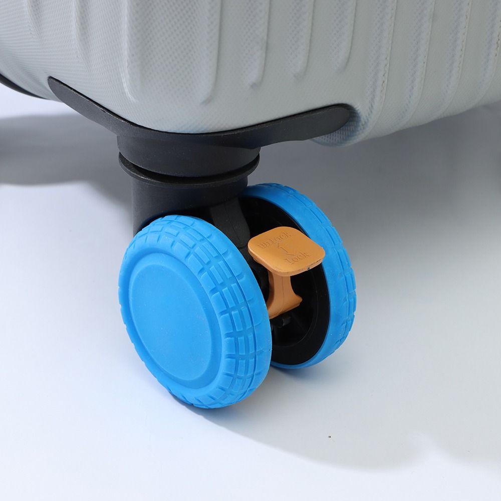 Luggage Wheels Protector With Silent Sound Wheel Wear Wheels Cover Silicone Luggage Accessories Trolley Box Casters Cover