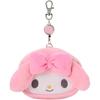 Sanrio My Melody Face Shaped Pass Case and Pouch Cotton PVC Steel Polyester with Reel for Age 15 and Up