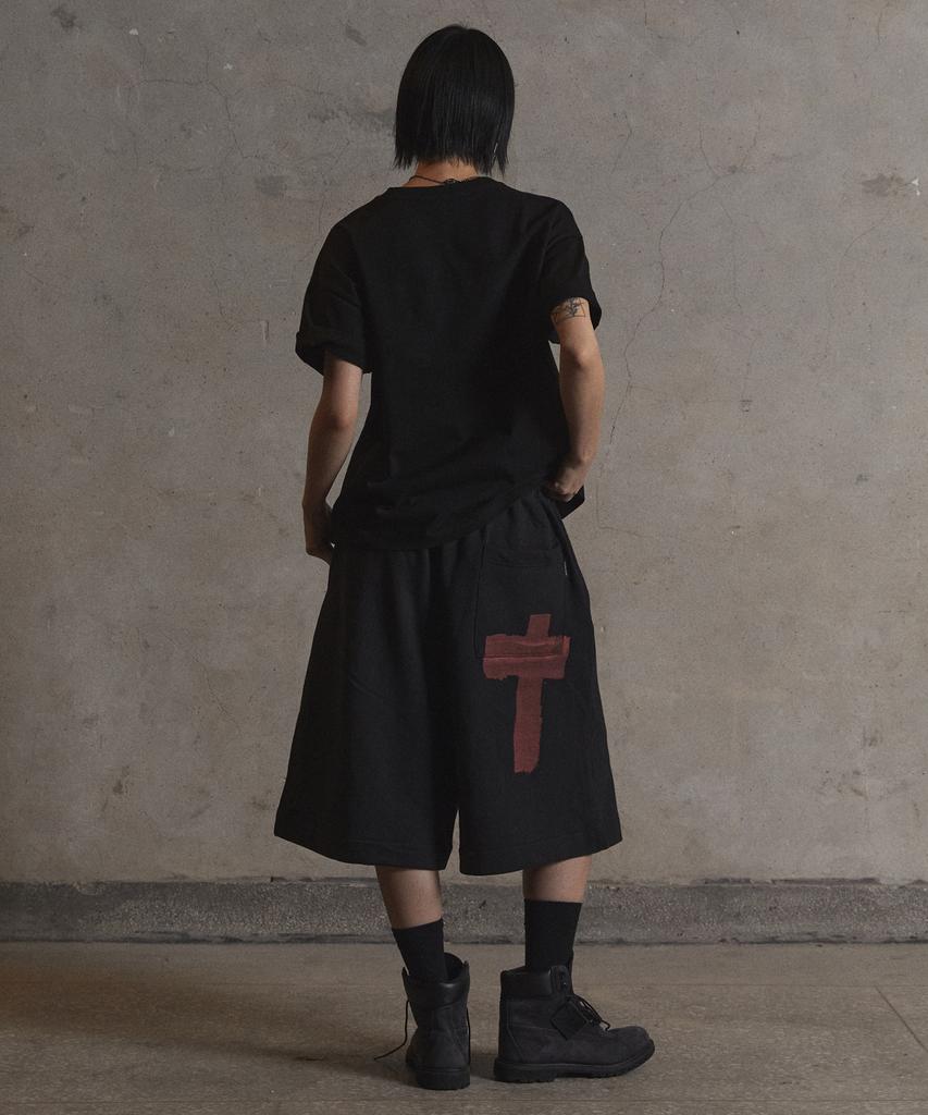 Garter Gallery Hidden Pocket Bermuda Sweat Shorts_Black