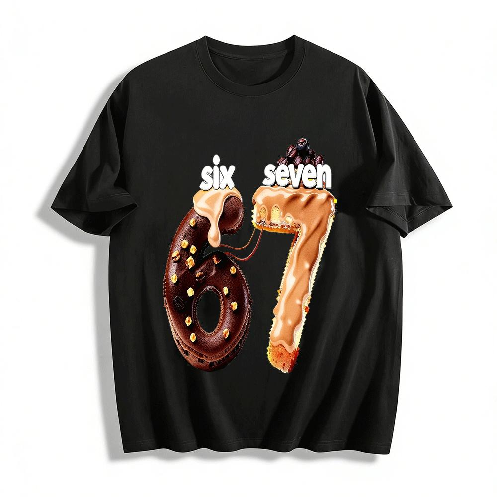 

Fun Food Print 67 Graphic Casual Top For Food Lovers Pure cotton T-shirt XXS
