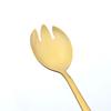 2 Stück Gold Salatlöffel Gabel Edelstahl Salatbesteck Europäischer Stil Salatbesteck Set Küchenwerkzeug Zubehör