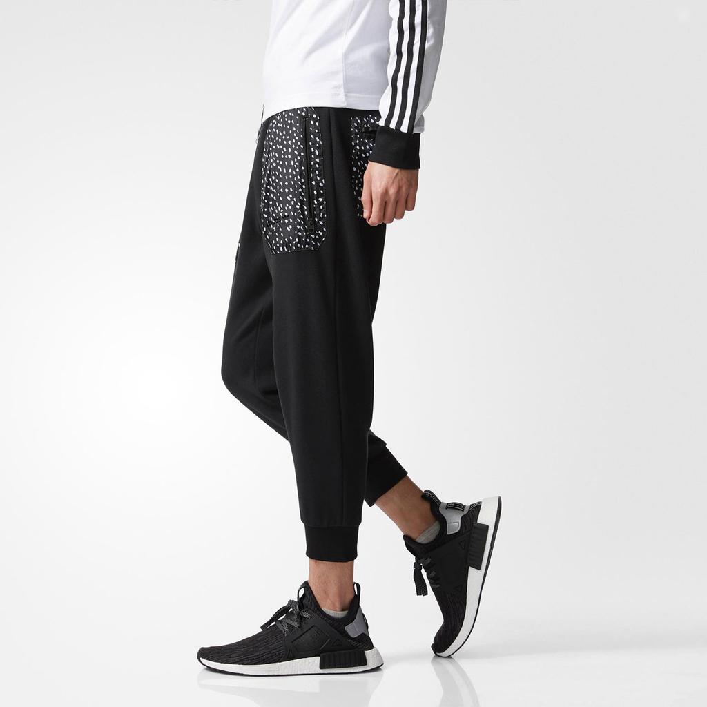 Adidas Originale NMD Polka Dot Print Color Block Elastischer Bund Bündchen Freizeithose Herren Unterteile Schwarz CD1703