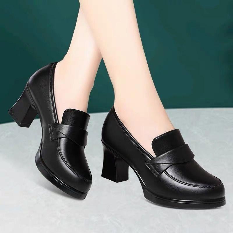 Elegant Spring Womens Loafers With Waterproof Pu Material For Office And Casual Wear