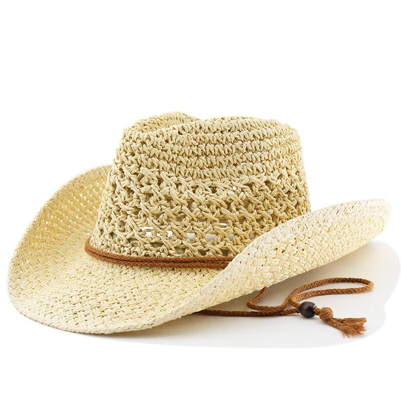 Ρετρό Δυτικό Καουμπόικο Ψάθινο Καπέλο Παραλίας
