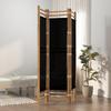 Vidaxl Foldable 3-Panel Screen, 120 Cm, Bamboo And Canvas