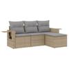 VidaXL Salon de Jardin avec Coussins 4 pcs, Canapés de Terrasse, Ensemble de Meubles de Patio, Mobilier d'Extérieur, Beige 3220068