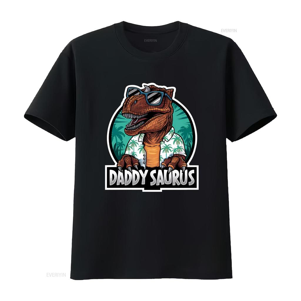 Daddy Saurus T Shirt For Dad On Father's Day Birthday Or Christmas From Son Daughter Funny Father vintage Washed Soft Stylish