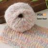 Hand-Knitted Colorful Mohair Scarf, Sweater, Hat – Seven-Color Fine Spinning Yarn