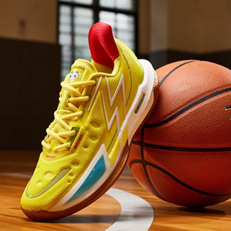 361 BIG3 4.0 Quick Pro Low-Top Basketballschuhe Herren Säuregelb Warmbraun 672331124-4