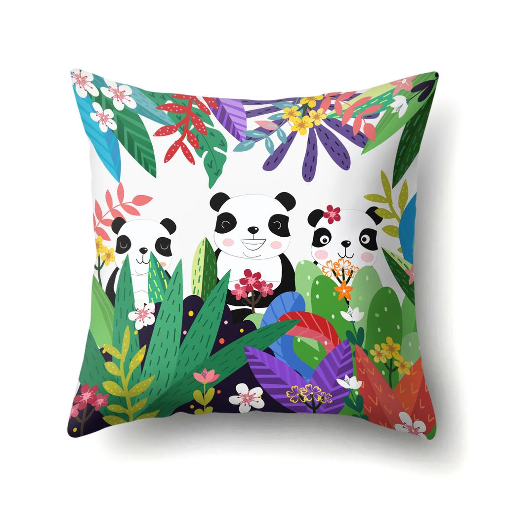 Tier Geometrische Figur Einseitiger Kissenbezug Büro Umarmungskissenbezug Taillenkissenbezug Polyester Einfacher Sofakissenbezug