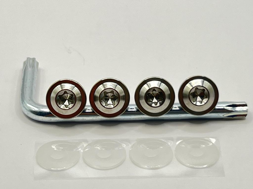 Kuroobaa Auto-Kennzeichenschraube, Titan-Kennzeichenrahmen, Auto-Kennzeichenabdeckung, Halter,