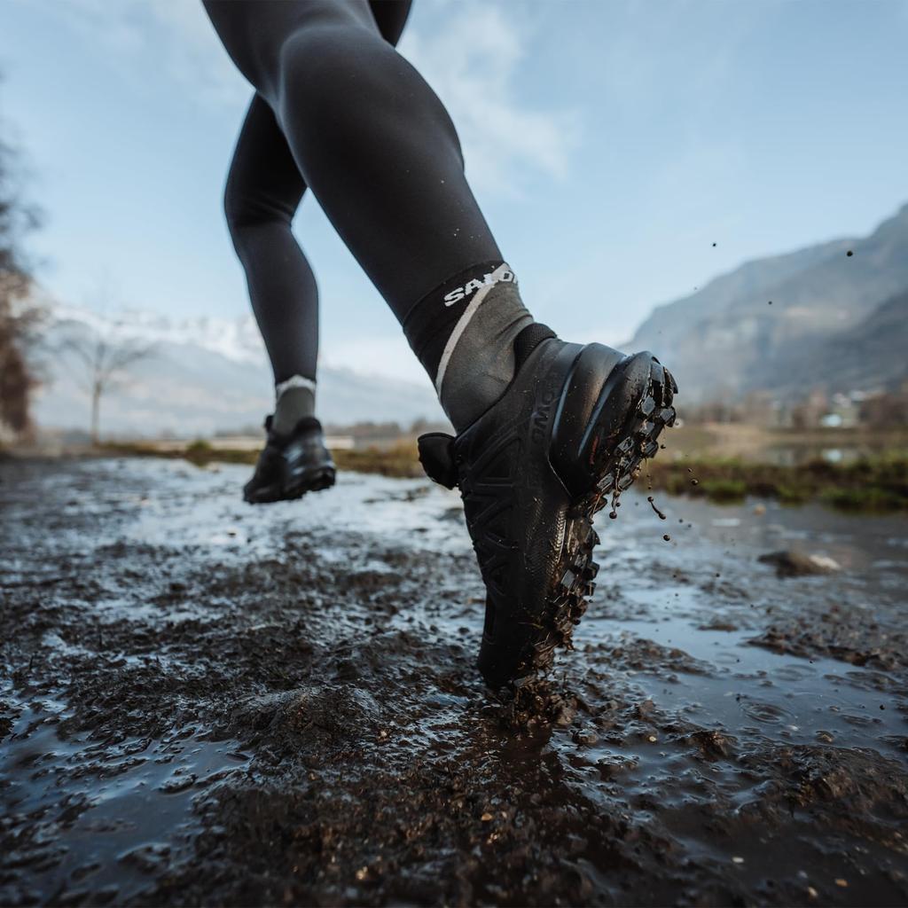 SALOMON SPEEDCROSS WOMEN Trail Running Size Cm Shoes, Black/Black/Phantom, 22.0