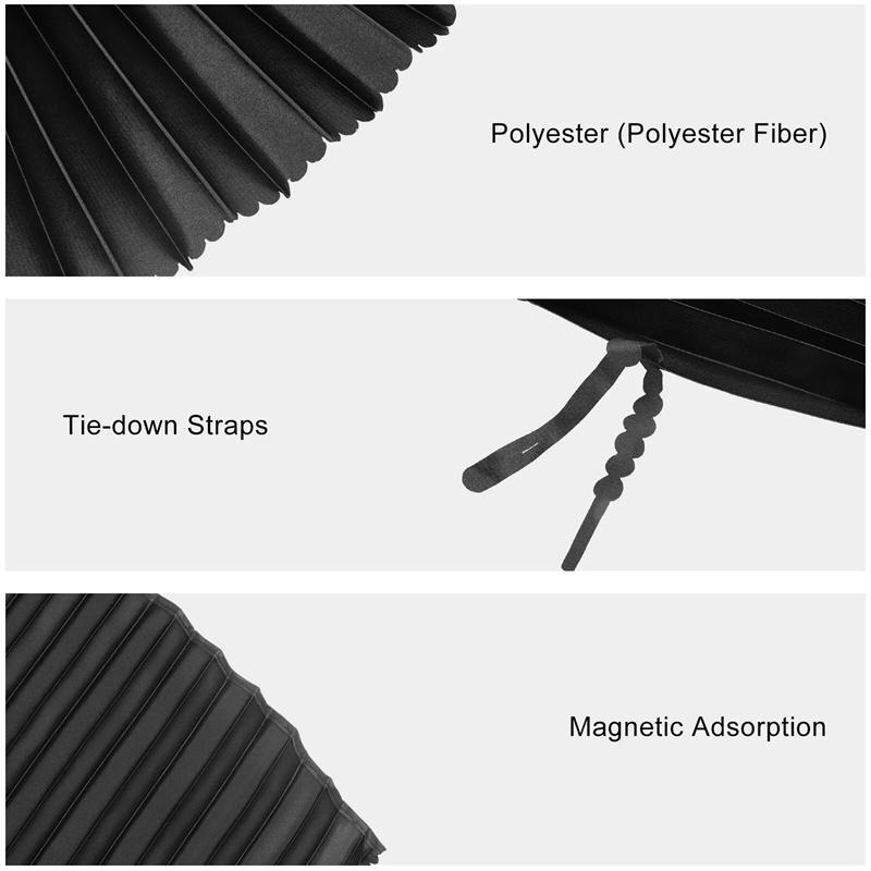 4Pcs Magnetic Drapes For Car Windows Sun Shades Adjustable Drapes For Car Window Block Sunlight Automotive Drapes For Sleeping