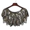Sleeveless Evening Cape Sparkling Party Shawl Simple Sequins Shawl  Girl