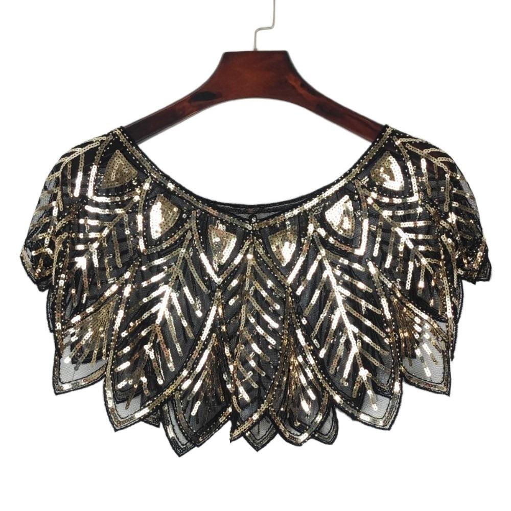 Sleeveless Evening Cape Glitter Party Shawl Fashion Sequins Shawl Ladies