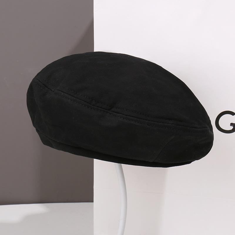 Letter embroidery beret children's fashion face small versatile autumn and winter warm painter hat newsboy hat
