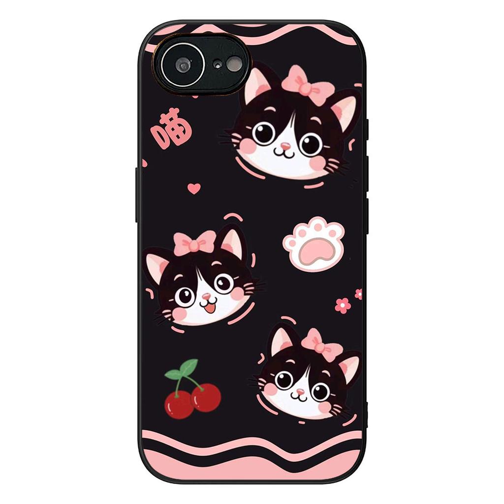 Anime Black Meow Kitten Cat Phone Case for Motorola Moto Edge 50 30 Fusion 40 NEO Ultra Pro G22 G23 G20 G35 G84 G13 G53 Cover