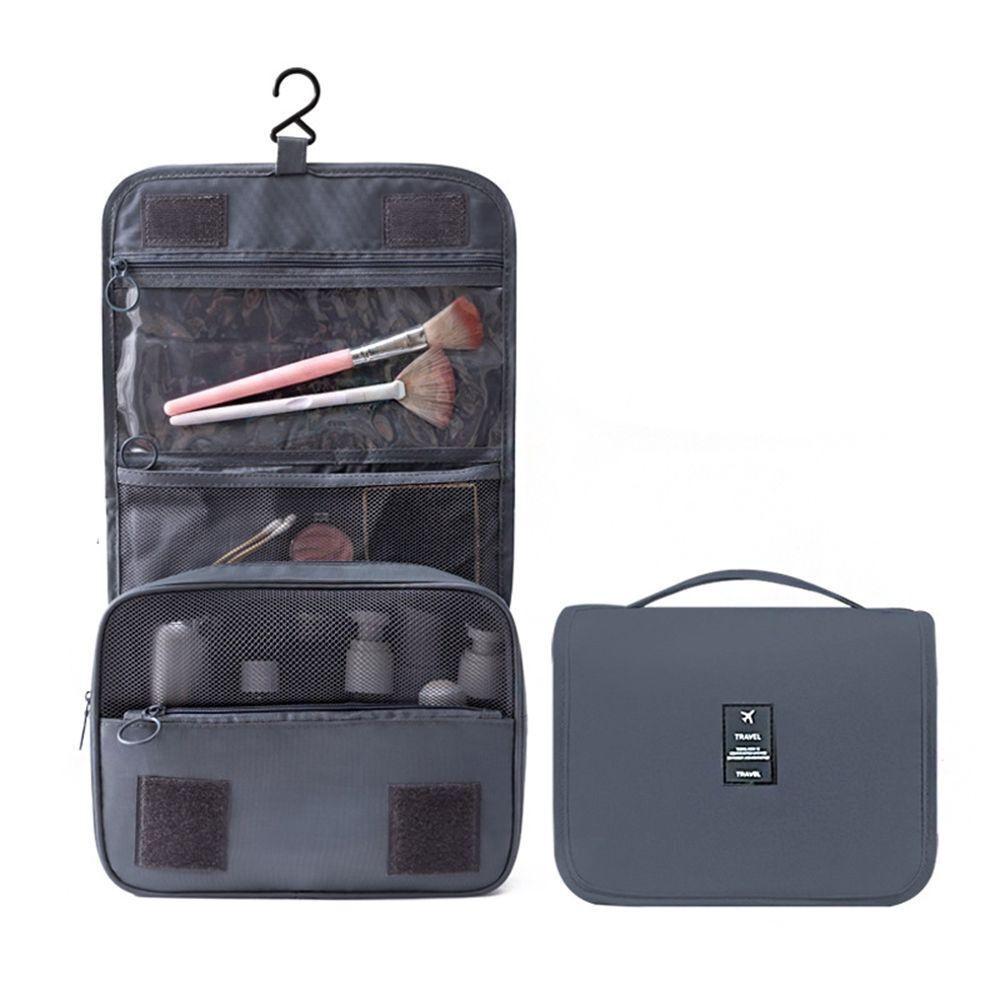 

Косметичка с крючком для подвешивания косметички Дорожный органайзер для хранения косметических средств серый