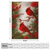 1pc Cardinal Blanket - Bird Theme Decor Soft Flannel Throw Blanket All Seasons for Sofa Bed Camping
