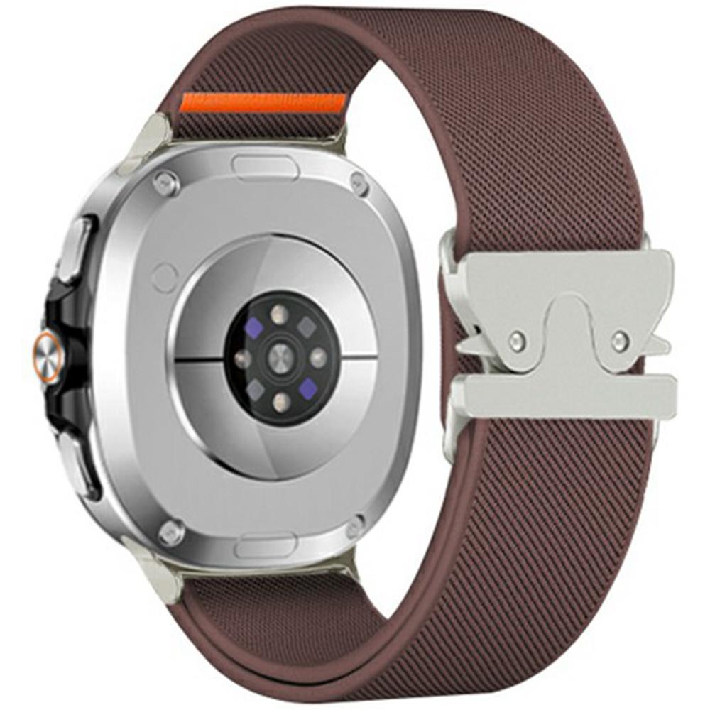 

Watch Band for Samsung Galaxy Watch8 44mm/40mm/Watch8 Classic 46mm Parachute Buckle Elastic Nylon Strap Smoky Purple