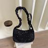 Sweet Pleated Bag Large Capacity Personalized Dumpling Bag Daily Commute Star Cloth Shoulder Armpit Bag