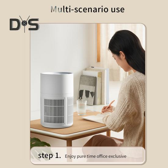 Small Air Purifier Wide Coverage Range Energy-saving Low Noise Activated Carbon Filter Compact Air Cleaner Odor Remover