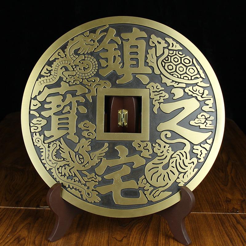 

Pure copper large copper coin ornaments and decorations recruit rice into the treasure copper coin town house treasure