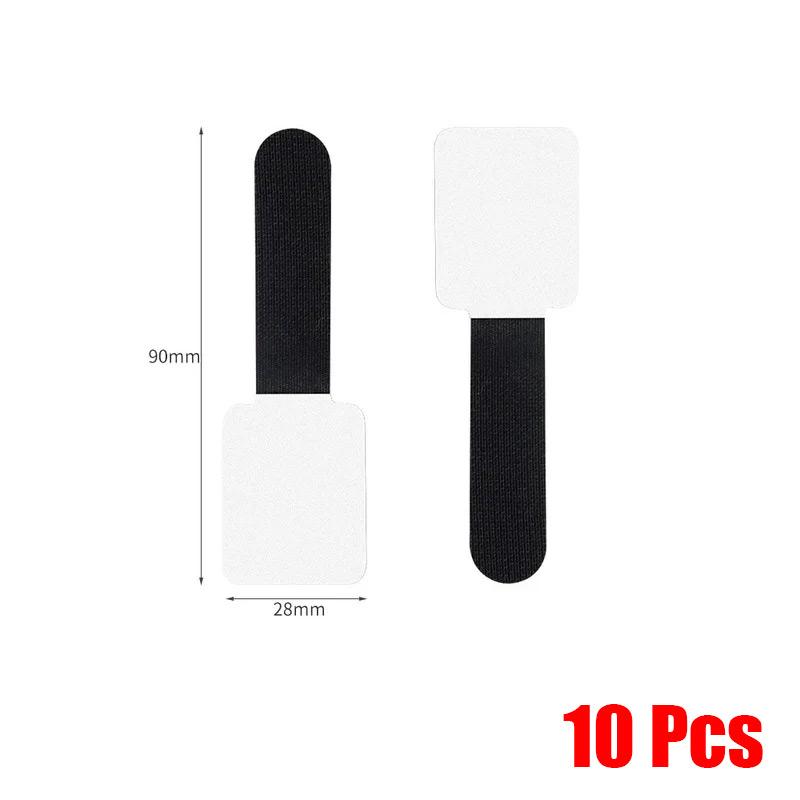 

30/20/10/5Pcs Reusable Self-adhesive Cable Organizer Ties Mouse Earphones Wire Management Nylon Cable Ties Loop Hoop Tape Straps Tie black,10pcs