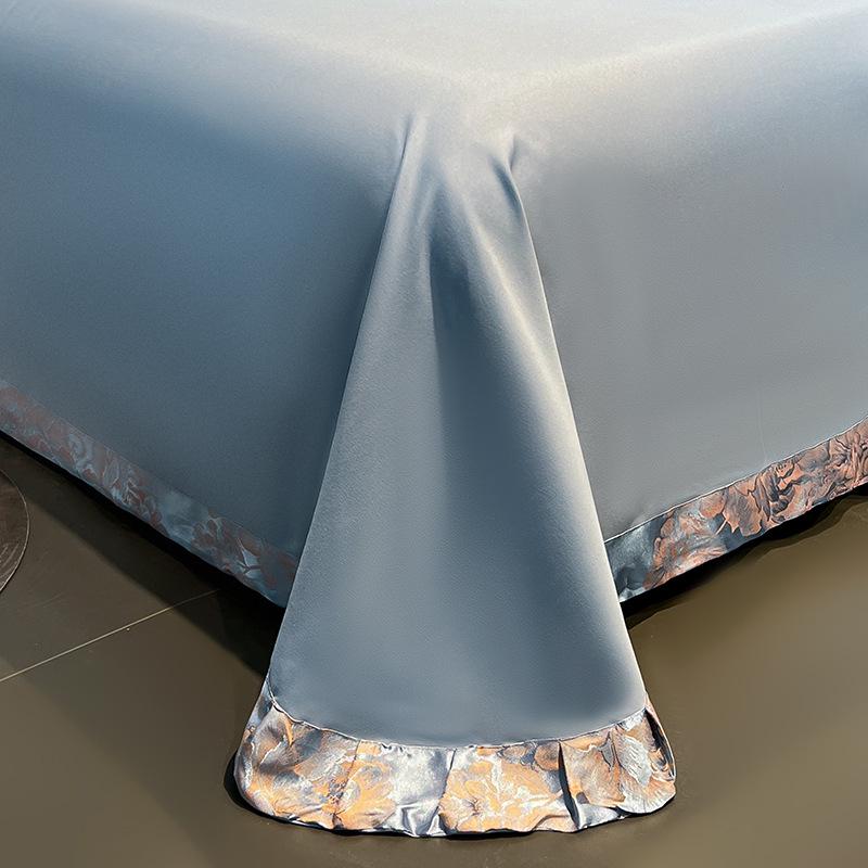 European Cotton Sateen Jacquard 4-Piece Skin-Friendly Bedding Set