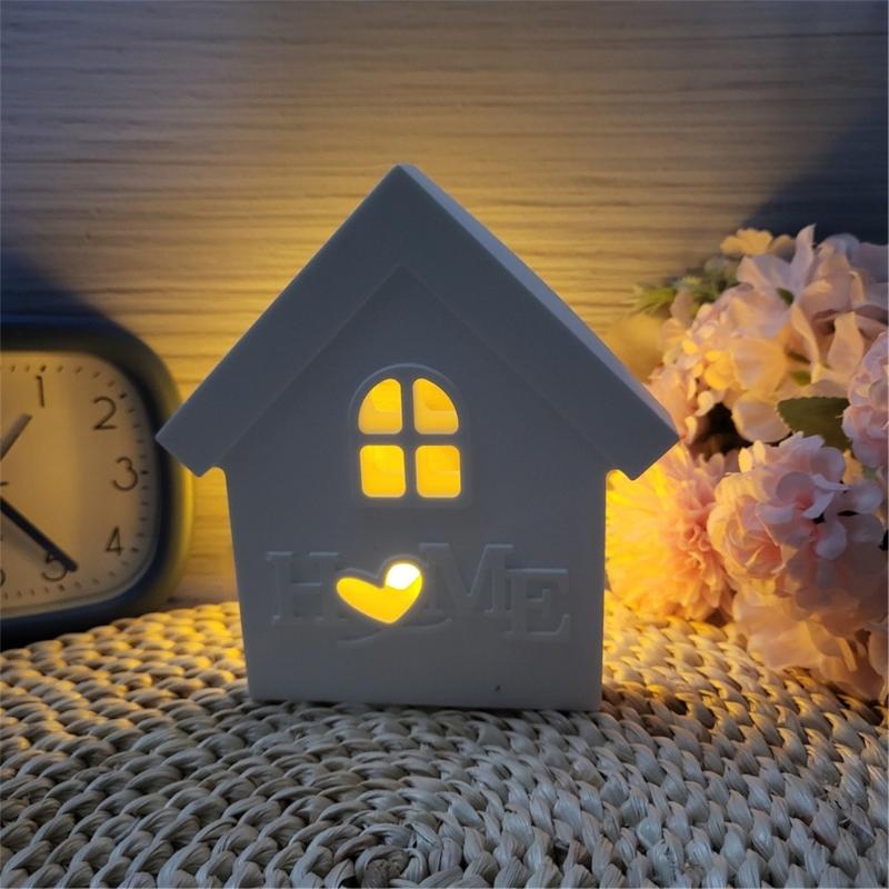 House Shaped Silicone Molds for Epoxy Resin, House Shaped Concrete Cement Silicone Molds for Art Craft, Gypsum Ornament