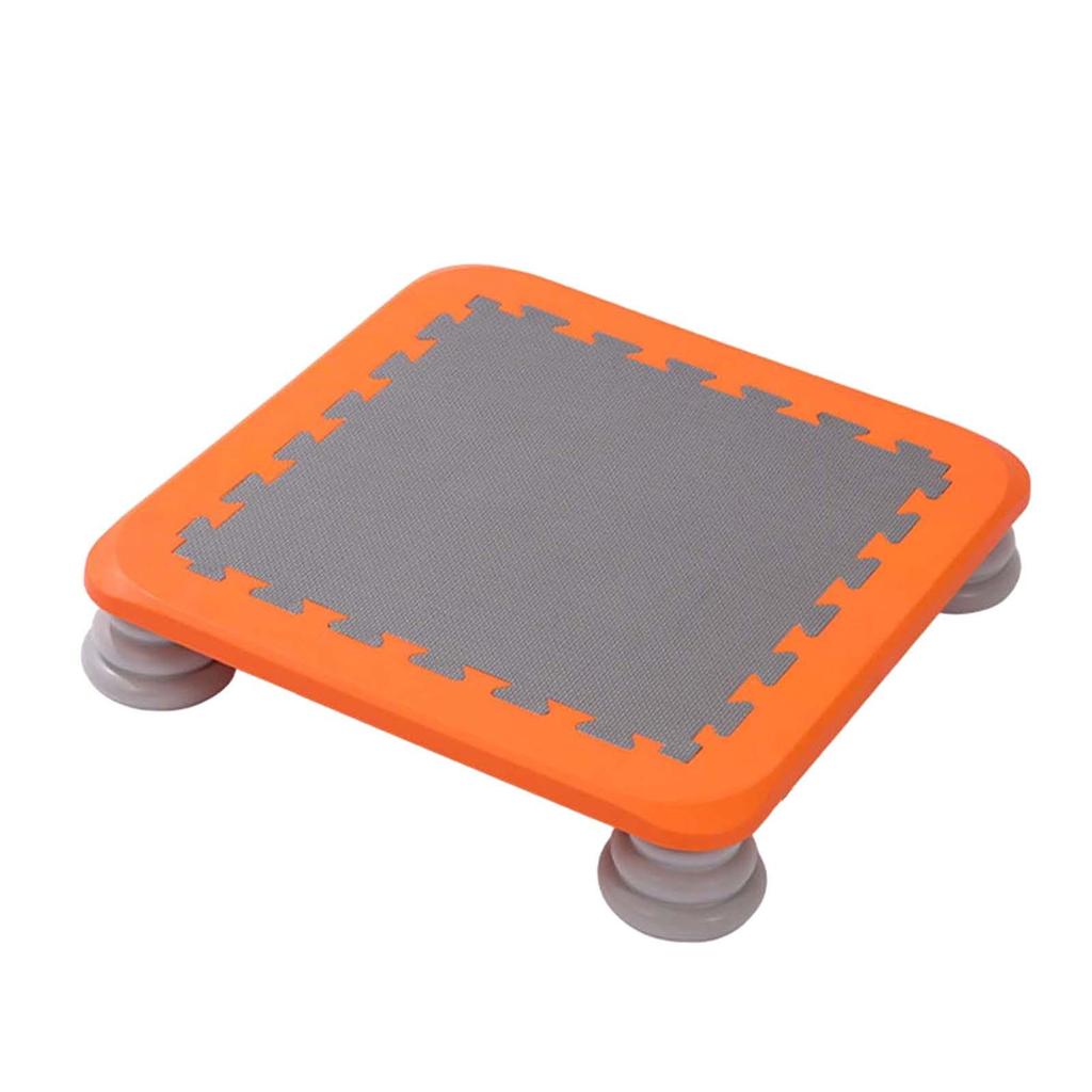 Mini Kids Trampoline Workout Toy Jumping Stable for Indoor Home School Orange