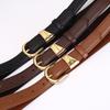 Stylish, Simple And Trendy Women'S Leather Belt Women'S Versatile High-End Pin Buckle Casual Jeans Belt Women'S