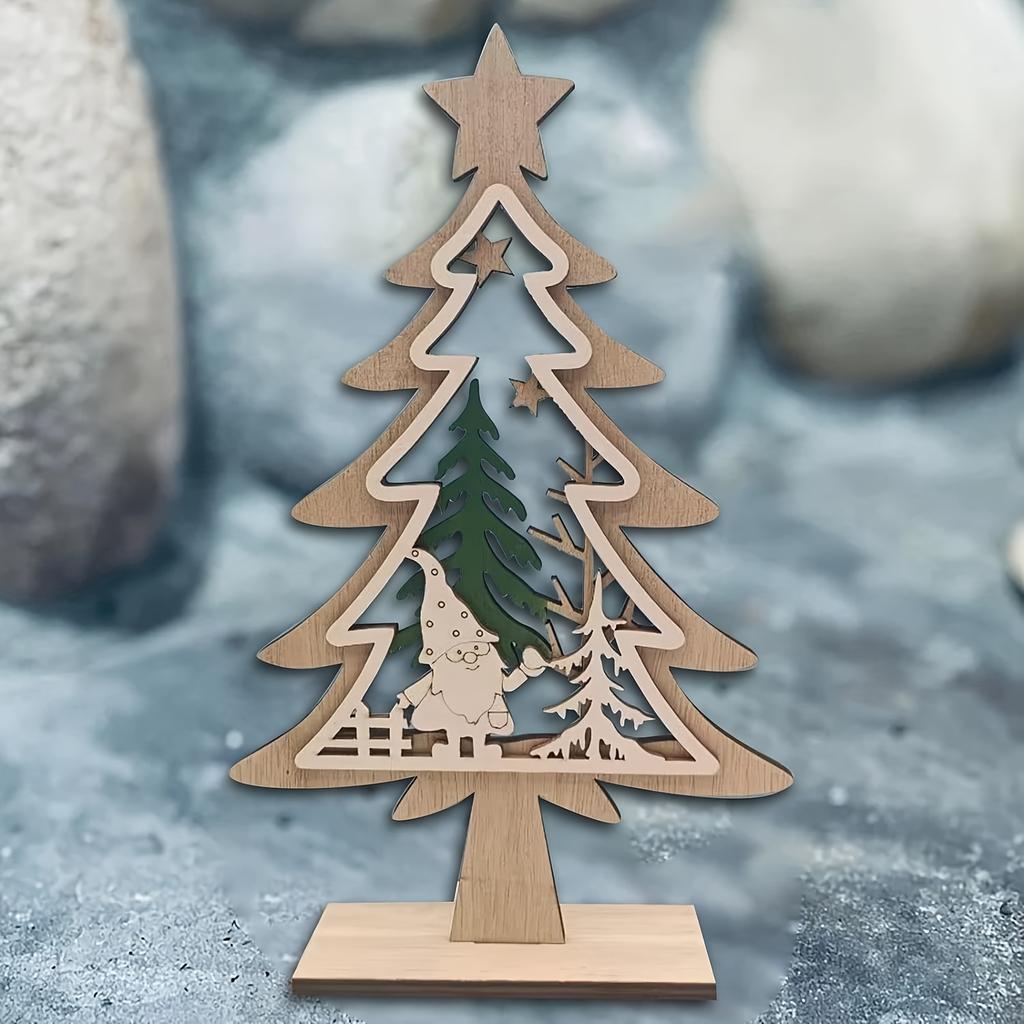 1Pc Creative Hollow - Carved Elk Christmas Decoration - Ideal Ornament for Christmas Tree, Home Party & Table In Study, Living Room, Bedroom