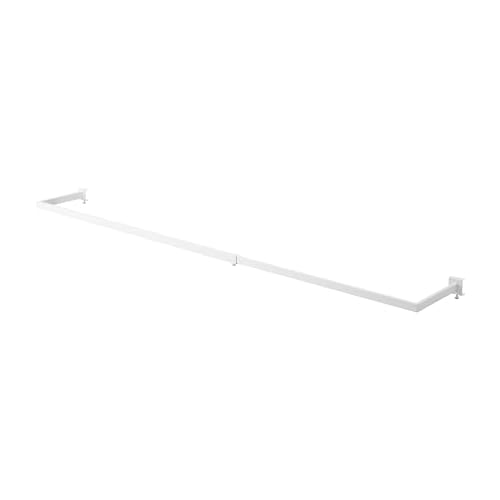 Yamazaki Tower Indoor Clothes Drying Rack, Extendable, Wide Depth, White, 99-180cm W X 22.5cm D X 5-6.5cm H, Compatible with Doors and Curtains, Screw