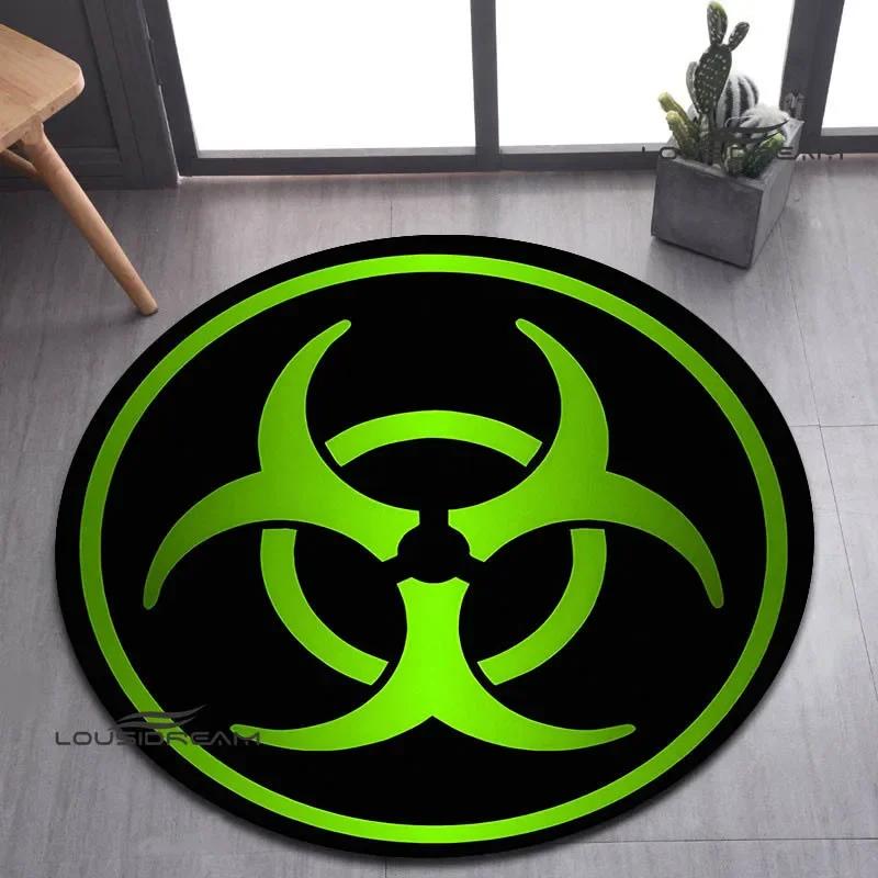 R-Resident Evil Umbrella Printed Round Carpet Living Room Bedroom Beautiful Carpet Non -slip Door Pad Floor Mats Birthday Gift